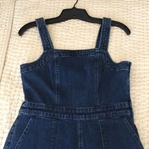 JCREW Fitted Denim Overalls/Romper - 2